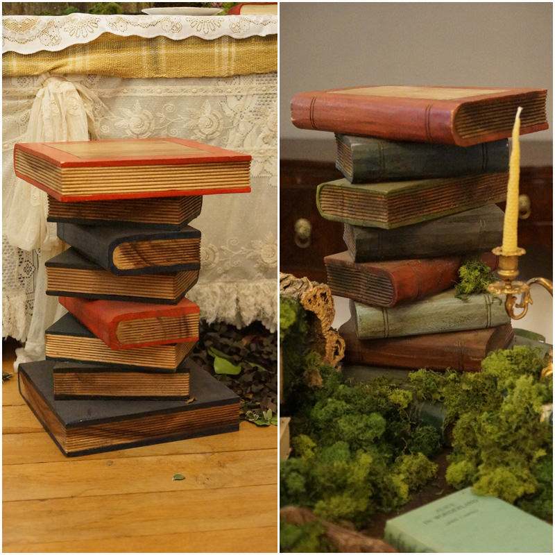 Wooden Book Stack